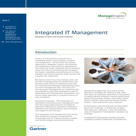 Estudo Gartner -  IT360 ManageEngine