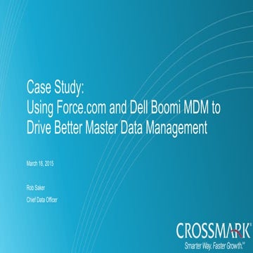 Using Force.com and Dell Boomi MDM to Drive Better Master Data Management