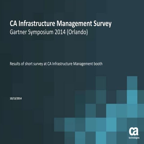 CA Infrastructure Management Survey