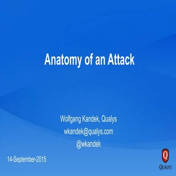 Gartner UK 2015  Anatomy of An Attack