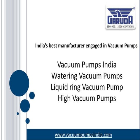 Vacuum Pump Manufacturer -India