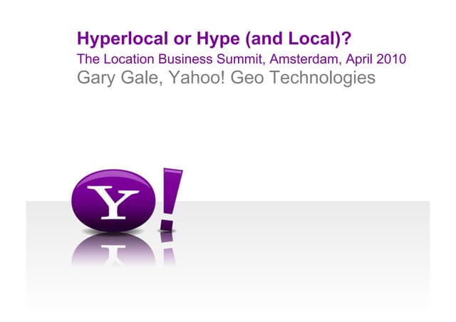 Hyperlocal or Hype (and Local)?