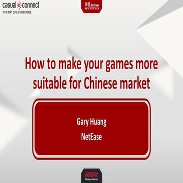 How to Make Your Games More Suitable for the Chinese Market | Gary Huang