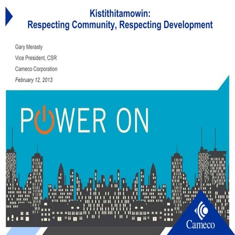 Kistithitamowin: Respecting Community, Respecting Development, presented by G...