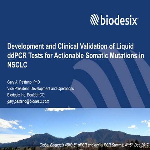 Development and Clinical Validation of Liquid ddPCR Tests for Actionable Soma...