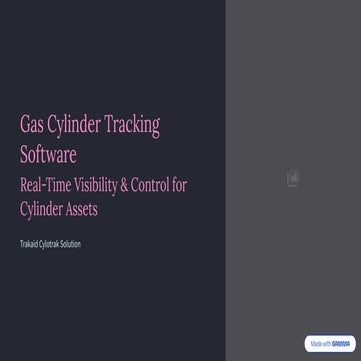 Smart Gas Cylinder Tracking Software for Industrial Efficiency | PDF