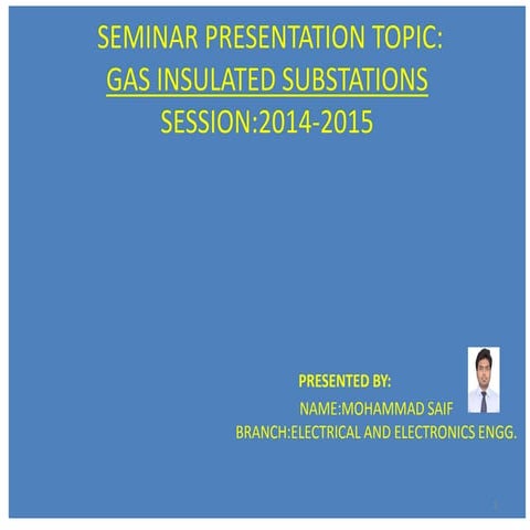 Gas insulated substation.