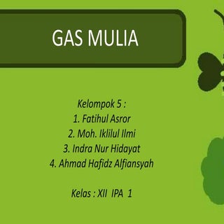 Kimia Unsur - Gas Mulia