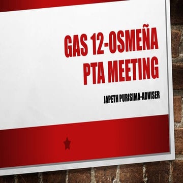 example to SHS PTA meeting Agenda