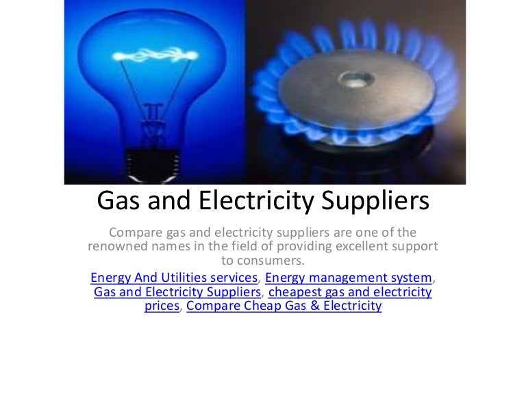 Gas and Electricity Suppliers