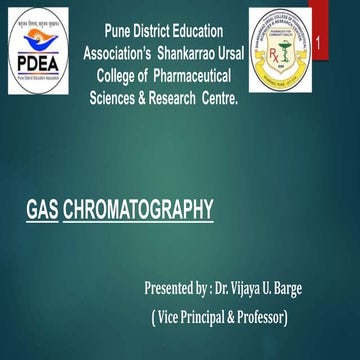 Gas Chromatography.pptx principle, instrumentation