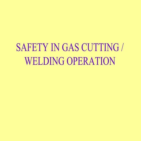 Gas cutting welding