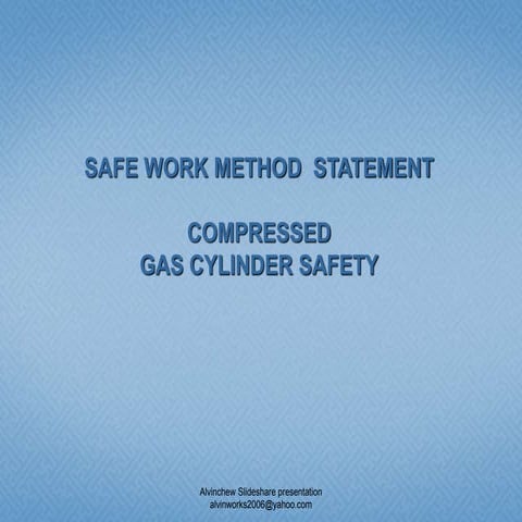 Gas cylinder safety