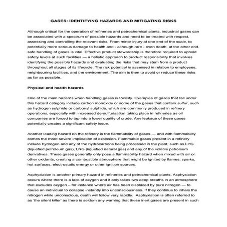 Linde Gas whitepaper 'Gases: identifying hazards and mitigating risks ...