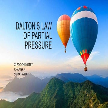 Dalton's Law of Partial Pressure