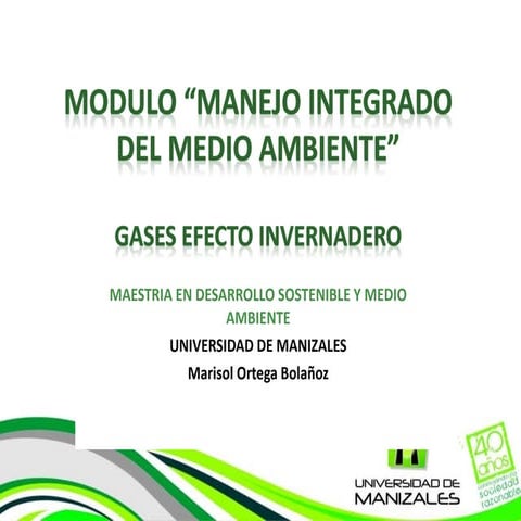 Gases efecto invernadero gie