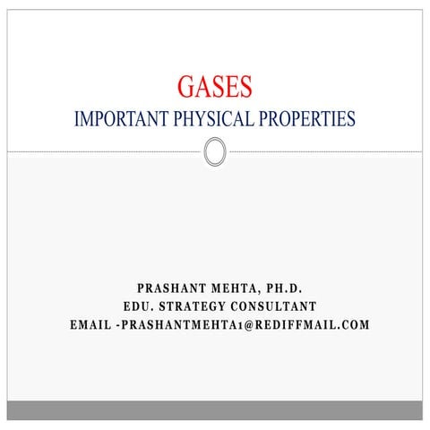 Gases physical properties