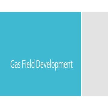 Offshore Gas Field Development Project Plan
