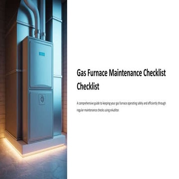 Gas Furnace Maintenance Checklist with eAuditor Audits and inspection | PDF