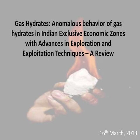 Gas hydrates challenge | PPT
