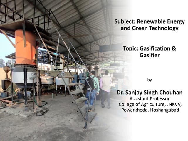 Gasification and gasifier