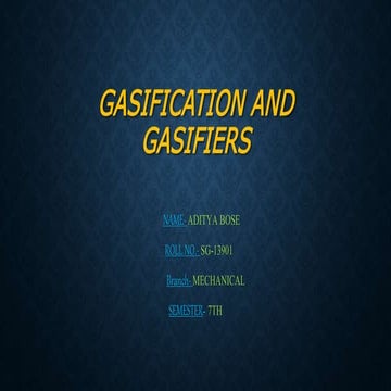 Gasification and Gasifiers