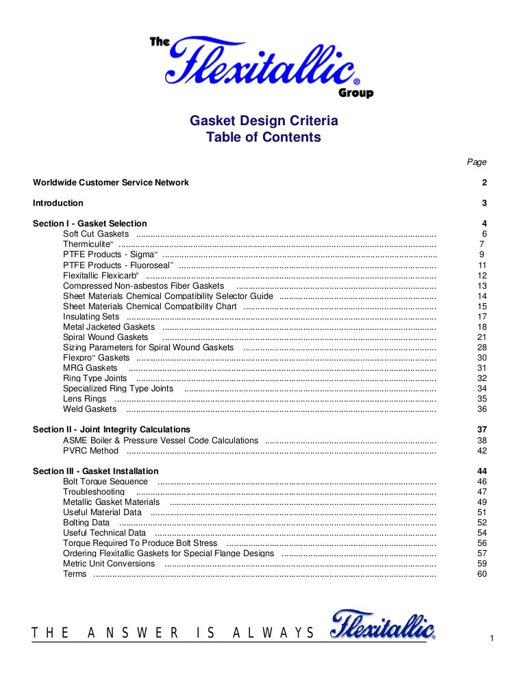 Gasket Chemical Compatibility Chart