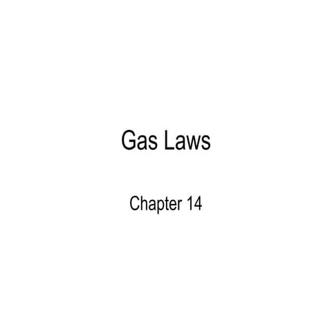 Gas laws