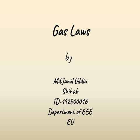 Gas laws