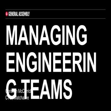 Managing Engineering Teams