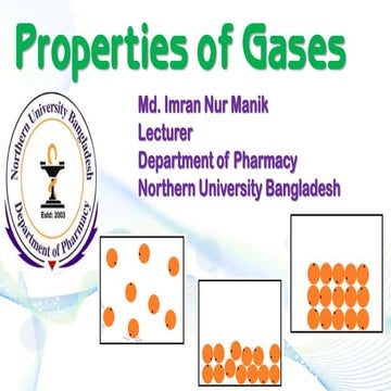 Properties of Gas Manik