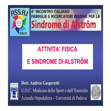 Sindrome di Alström - Relazione Gasparetti 