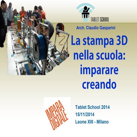 La stampa 3D nella scuola: imparare creando