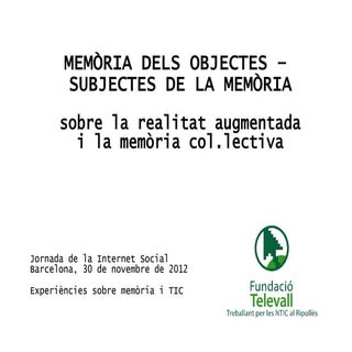 Memòria històrica amb app mòbil.