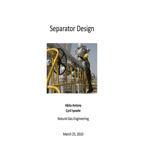 Gas Plant Separator Design