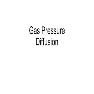 Gas Pressure and Diffusion for lower secondary physics