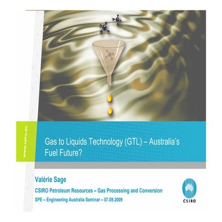 Gas To Liquids Technology By Valerie Sage