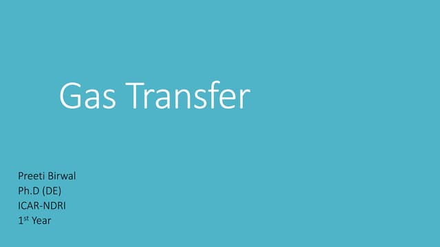 Gas transfer
