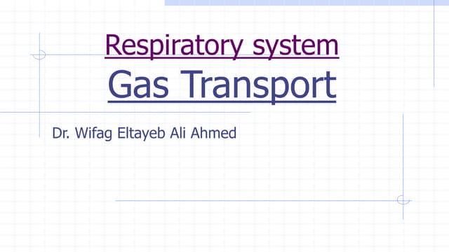 Transport of oxygen and carbon dioxide in blood | PPTX