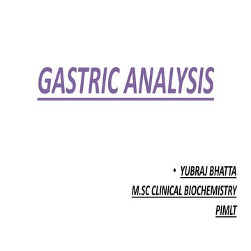 Gastric analysis