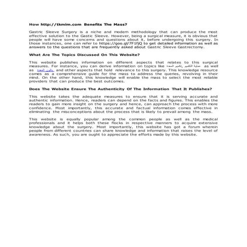 Gastric sleeve surgery