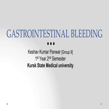 Gastrointestinal bleeding by kk