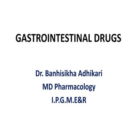 Gastrointestinal drugs