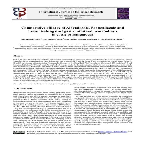 Gastrointestinal nematodiasis