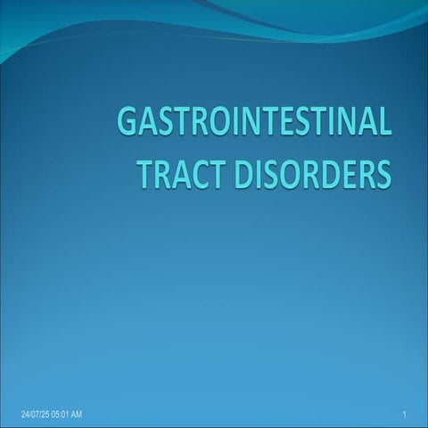 GASTROINTESTINAL TRACT DISORDERS KRCHN.ppt