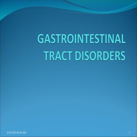 GASTROINTESTINAL TRACT DISORDERS KRCHN.ppt