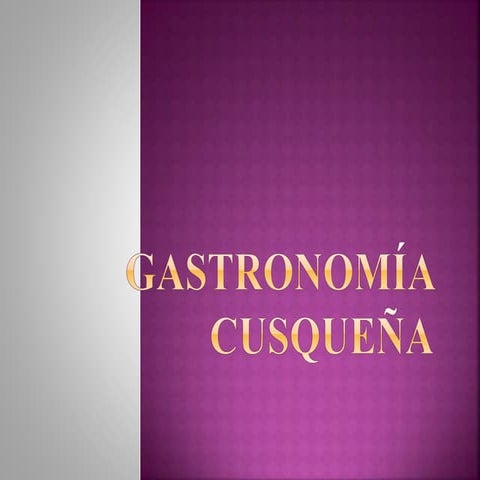 Gastronomía cusqueña