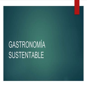 Gastronomía sustentable