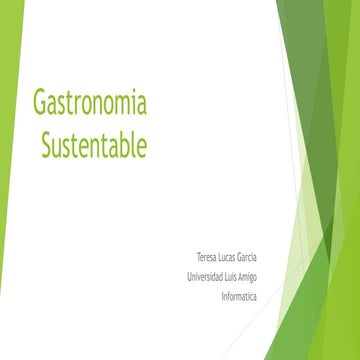 Gastronomia sustentable