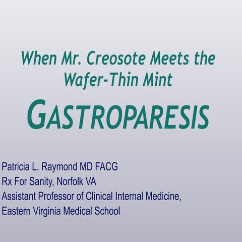 Gastroparesis CSGNA 2016